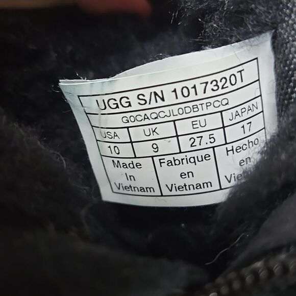 UGG NEUMEL II BLACK SUEDE BOOTS, SIZE 10 - Picture 10 of 11